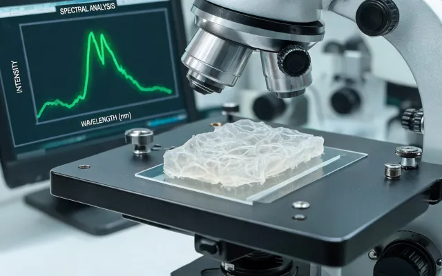 Silicone microstructure under lab light