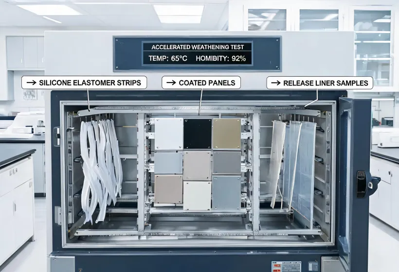 Silicone materials performance testing